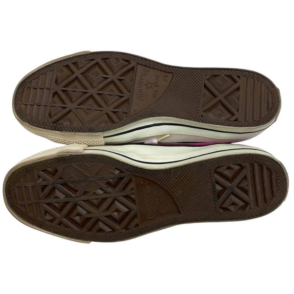 CONVERSE コンバース 70s 80s USA製 vintage ヴィンテージﾞALL STAR オールスター インソール 青単 スクエア プリント ローカット スニーカー ピンク系 6.5【中古】