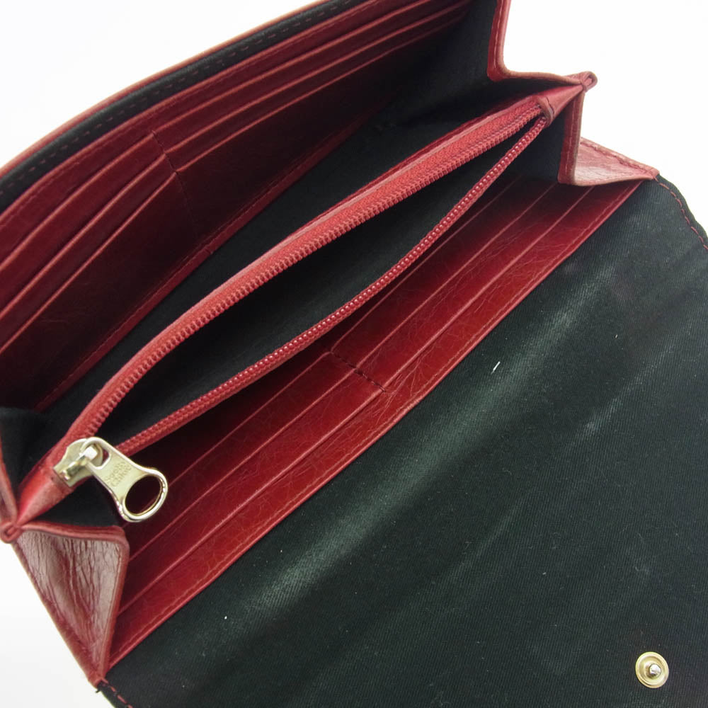 SEE BY CHLOE シーバイクロエ レザー ウォレット 長財布 レッド系【中古】