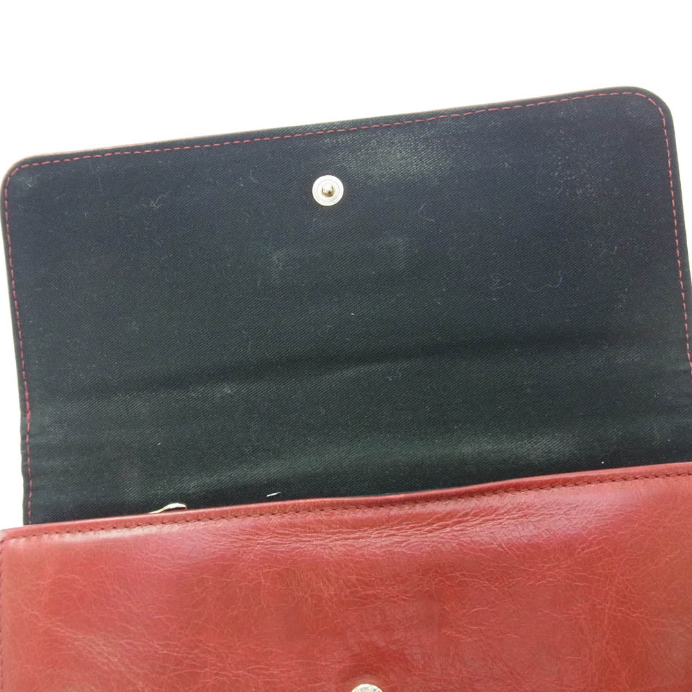 SEE BY CHLOE シーバイクロエ レザー ウォレット 長財布 レッド系【中古】