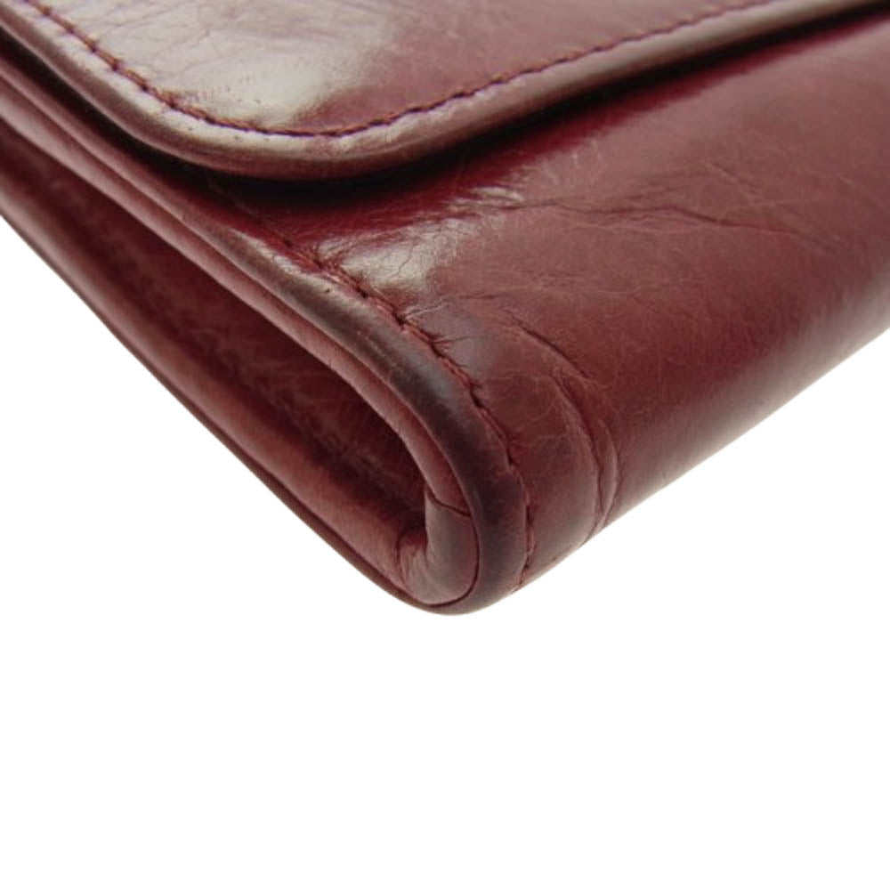 SEE BY CHLOE シーバイクロエ レザー ウォレット 長財布 レッド系【中古】