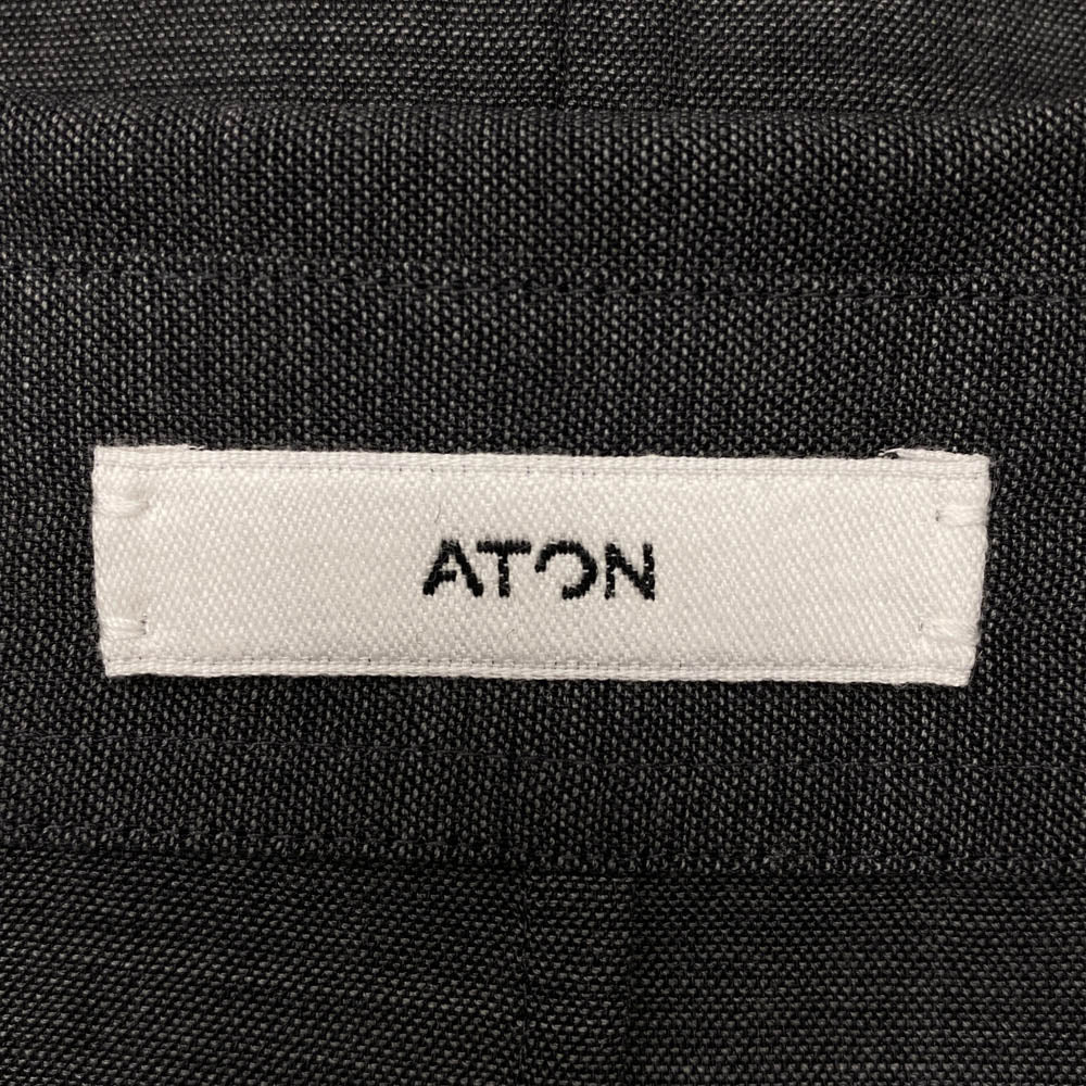 ATON エイトン 25SS BLAGGM0300 TWIST WOOL TROPICAL 強燃ウール ツイストウール オーバーサイズ 長袖 シャツ グレー系 6【新古品】【未使用】【中古】