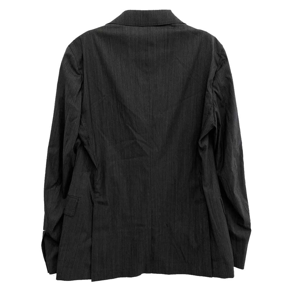 LARDINI ラルディーニ ブートニエール付き Easy wear イージーウェア 3B テーラードジャケット スラックスパンツ セットアップ グレー系 48【新古品】【未使用】【中古】