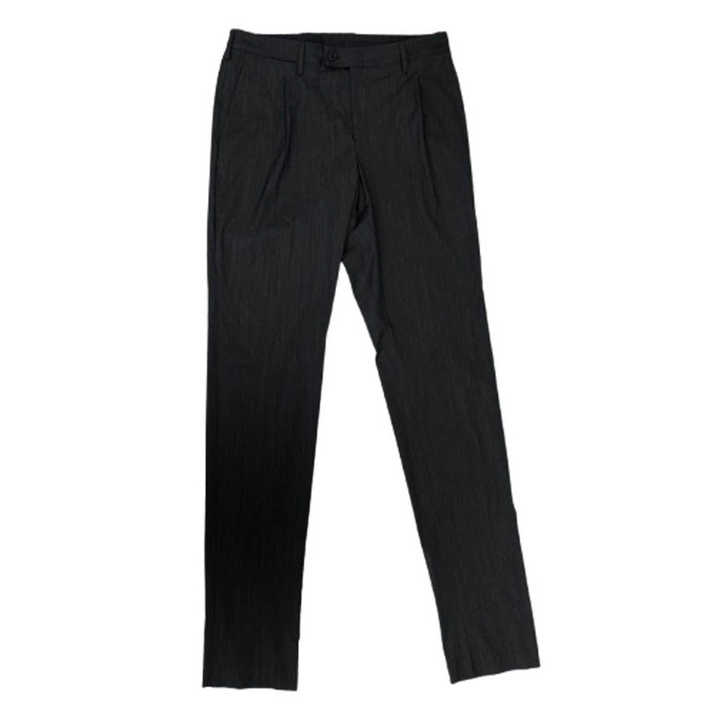 LARDINI ラルディーニ ブートニエール付き Easy wear イージーウェア 3B テーラードジャケット スラックスパンツ セットアップ グレー系 48【新古品】【未使用】【中古】