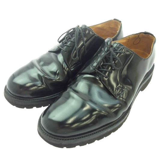 ナードマインド ガラスレザー ビジネスシューズ ドレスシューズ 革靴 ブラック系 43【中古】