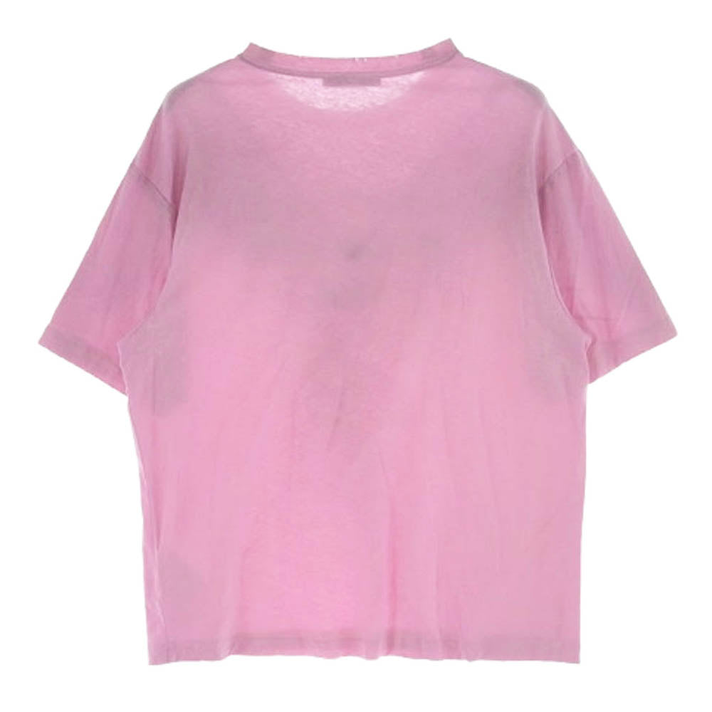 ACNE STUDIOS アクネストゥディオズ CL0196 STOCKHOLM Logo t-shirt Relaxed fit ヴィンテージ加工 オーバーサイズ ストックホルムロゴ 半袖 Tシャツ ピンク系 S【中古】