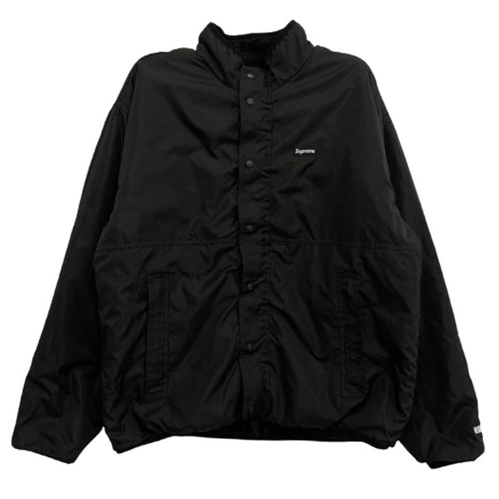 Supreme シュプリーム Geo Reversible WINDSTOPPER Fleece Jacket Black ゲオ リバーシブル ウインドストッパー フリース ジャケット ブラック系 L【中古】