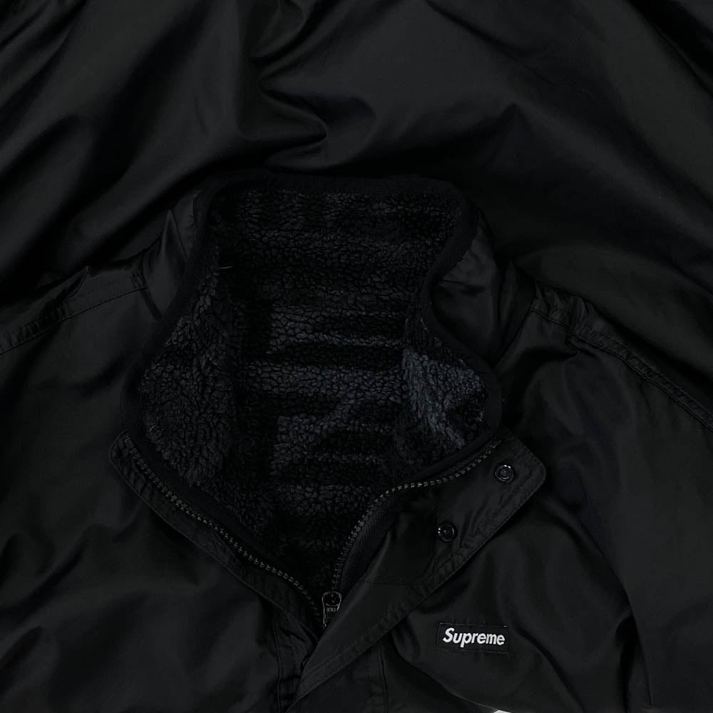 Supreme シュプリーム Geo Reversible WINDSTOPPER Fleece Jacket Black ゲオ リバーシブル ウインドストッパー フリース ジャケット ブラック系 L【中古】