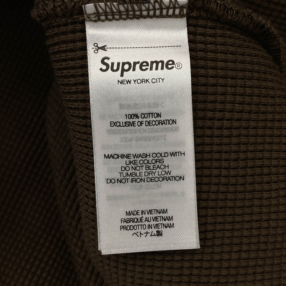 Supreme シュプリーム 25SS Hooded Zip Up Thermal Leopard レオパード フーデッド ジップ アップ サーマル パーカー ブラウン系 L【極上美品】【中古】