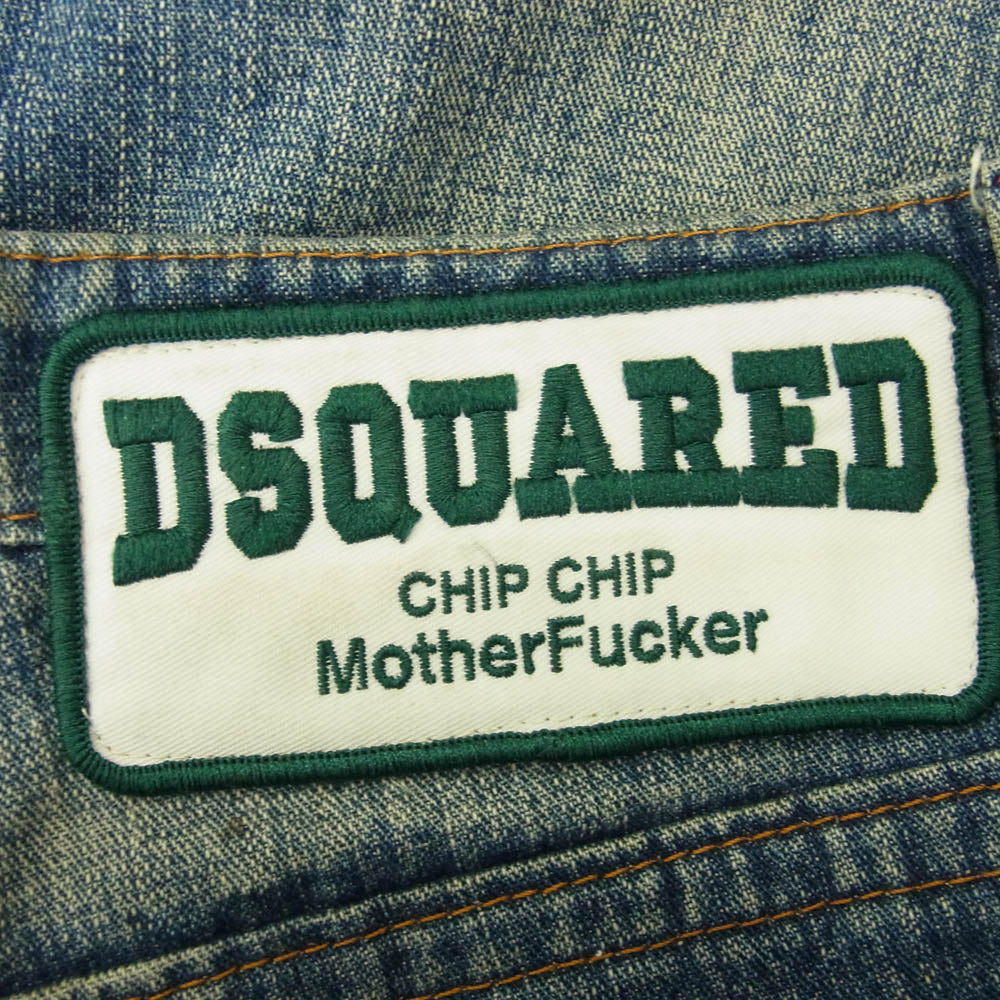 DSQUARED2 ディースクエアード パッチ付き ジーンズ デニム パンツ インディゴブルー系 48【中古】