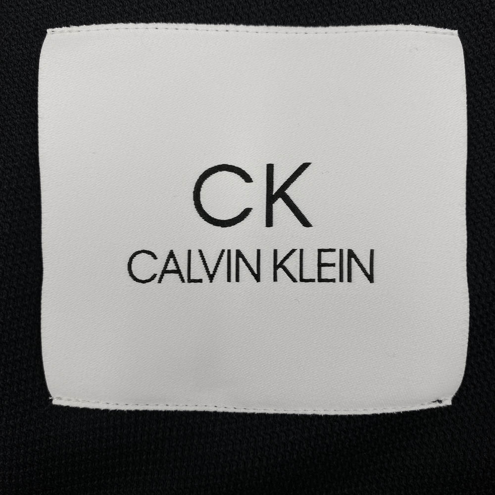 CALVIN KLEIN カルバンクライン コットン セットアップ テーラードジャケット テーパードパンツ ダークネイビー系 36 パンツ30【中古】