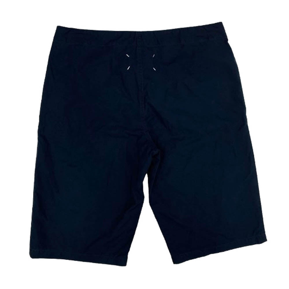 MAISON MARGIELA メゾンマルジェラ 16SS S30MU0008 14ライン 4ステッチ ドローストリング コットン 2タック ショーツ 四つタグ ハーフパンツ ダークネイビー系 48【中古】