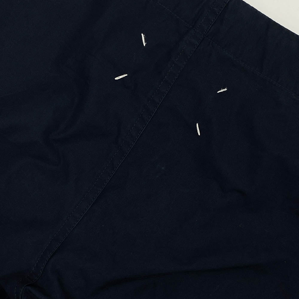MAISON MARGIELA メゾンマルジェラ 16SS S30MU0008 14ライン 4ステッチ ドローストリング コットン 2タック ショーツ 四つタグ ハーフパンツ ダークネイビー系 48【中古】