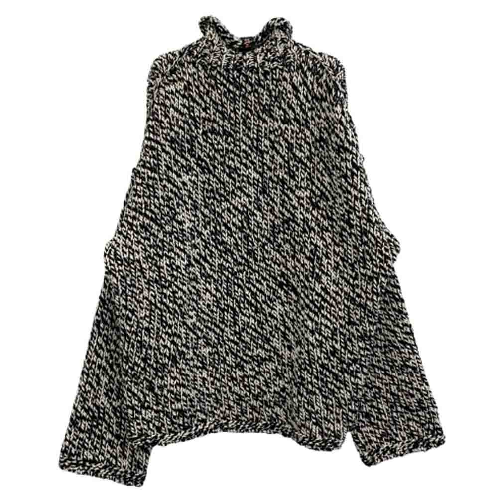 ACNE STUDIOS アクネストゥディオズ B60290 FN-MN-KNIT000427 ウール ハイネック ニット ブラック系 ホワイト系 M【中古】
