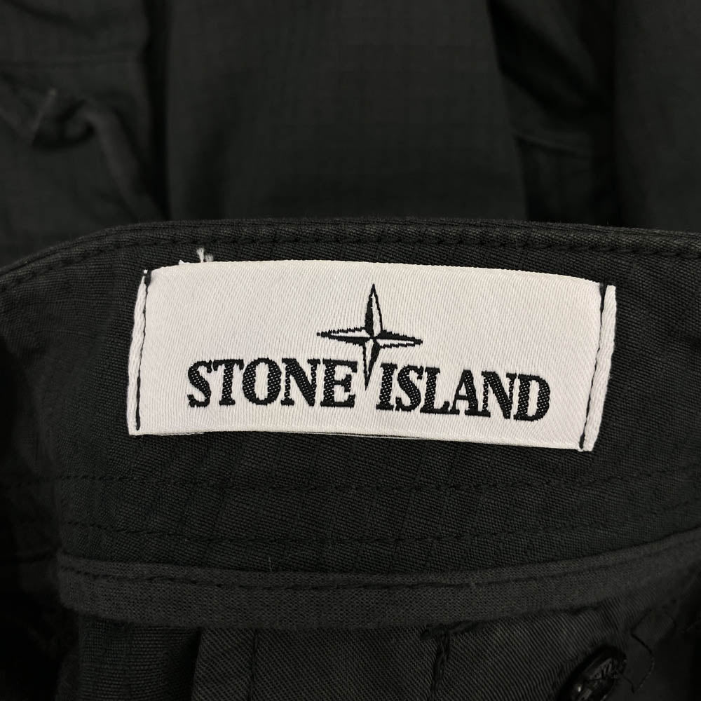 STONE ISLAND ストーンアイランド 711531406 TYPE RE-T Cargo Pants ロゴワッペン リップストップ カーゴパンツ カーキ系 W29【中古】