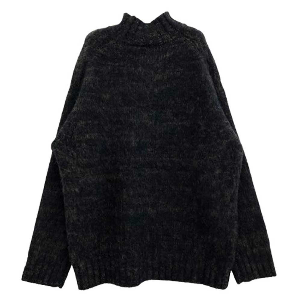 オーベルジュ NEST WAVE アルパカ混ウール ハイネック ニット ブラック系 44【中古】