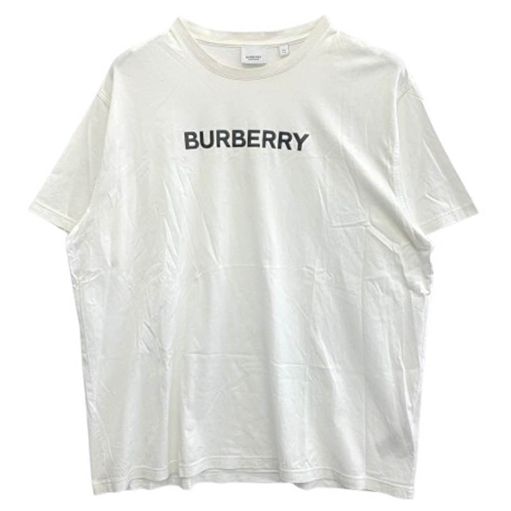 BURBERRY バーバリー 8055309 ロゴ プリント クルーネック 半袖 Tシャツ ホワイト系 XL【中古】