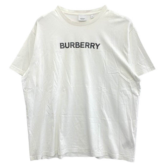 BURBERRY バーバリー 8055309 ロゴ プリント クルーネック 半袖 Tシャツ ホワイト系 XL【中古】
