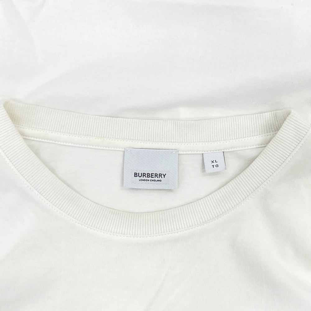 BURBERRY バーバリー 8055309 ロゴ プリント クルーネック 半袖 Tシャツ ホワイト系 XL【中古】