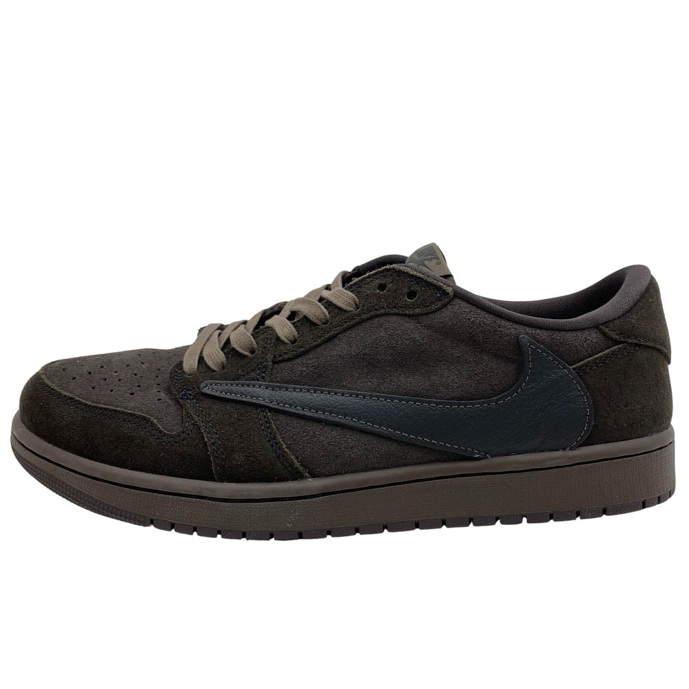 NIKE ナイキ DM7866-202 フェイクバスターズ鑑定済 Travis Scott Air Jordan 1 Low OG SP Velvet Brown and Dark Mocha トラヴィススコット エアジョーダン1 ロー OG SP ベルベットブラウン アンド ダークモカ ローカット スニーカー ブラウン系 28.5cm【中古】