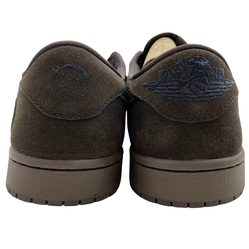 NIKE ナイキ DM7866-202 フェイクバスターズ鑑定済 Travis Scott Air Jordan 1 Low OG SP Velvet Brown and Dark Mocha トラヴィススコット エアジョーダン1 ロー OG SP ベルベットブラウン アンド ダークモカ ローカット スニーカー ブラウン系 28.5cm【中古】
