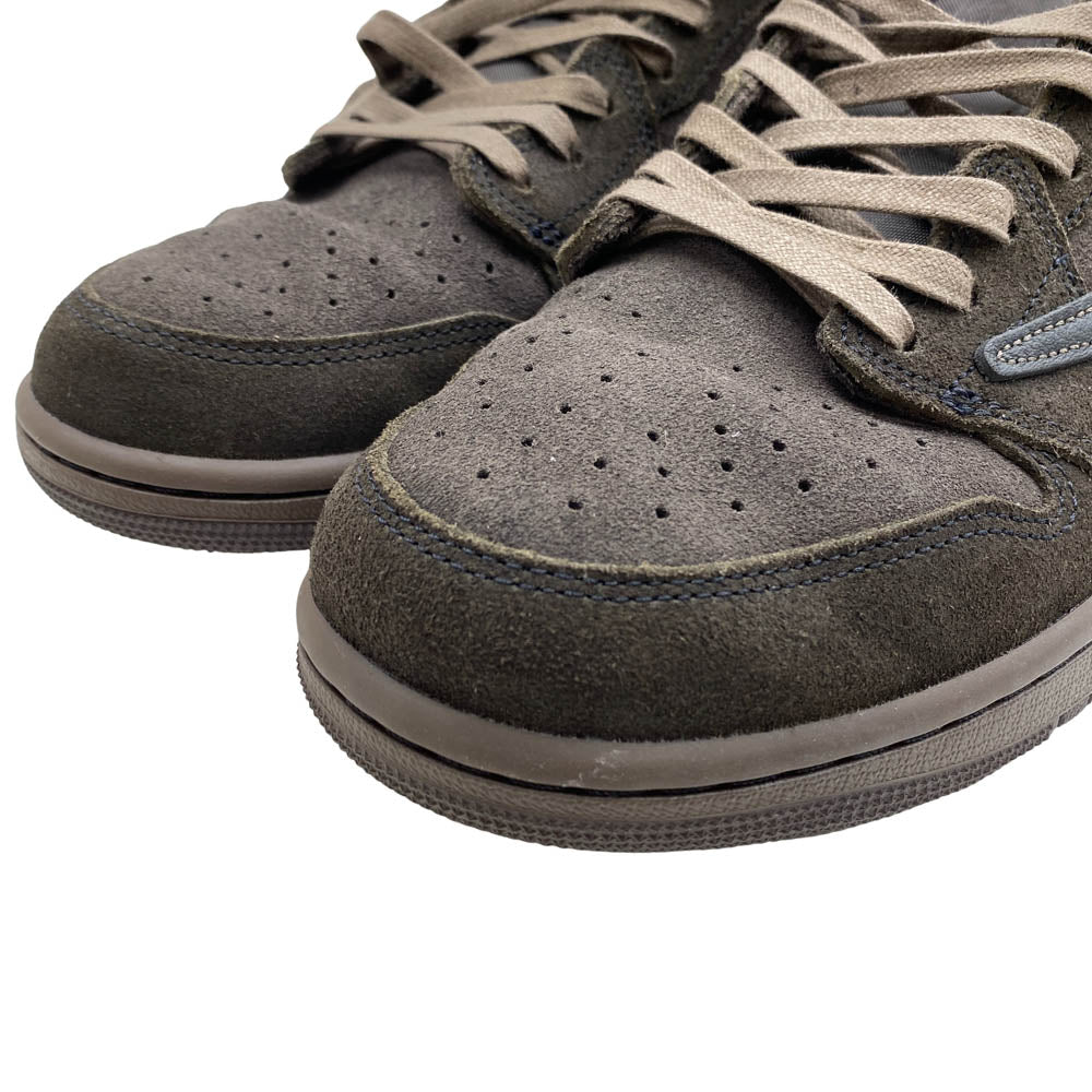 NIKE ナイキ DM7866-202 フェイクバスターズ鑑定済 Travis Scott Air Jordan 1 Low OG SP Velvet Brown and Dark Mocha トラヴィススコット エアジョーダン1 ロー OG SP ベルベットブラウン アンド ダークモカ ローカット スニーカー ブラウン系 28.5cm【中古】