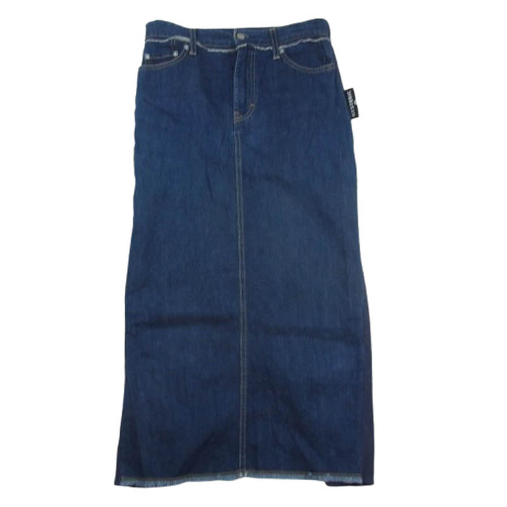 HYSTERIC GLAMOUR ヒステリックグラマー 01191NK01 ニット デニム 切替 ロング スカート インディゴブルー系 F【中古】