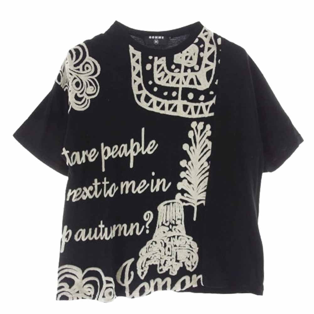 ゴムオム HS-T19-156 総柄 半袖 Tシャツ ブラック系 M【中古】