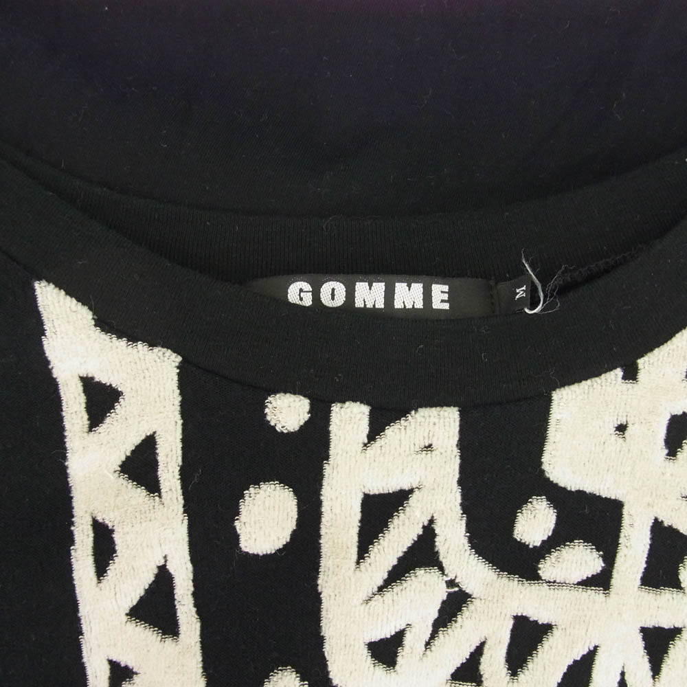ゴムオム HS-T19-156 総柄 半袖 Tシャツ ブラック系 M【中古】