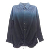 ゴムオム HB-B85-422 染め加工 前立てシャーリング シャツ ブルー系 ブラック系 1【中古】