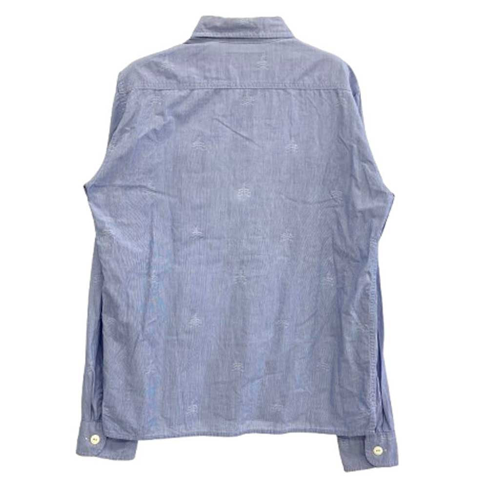 HYSTERIC GLAMOUR ヒステリックグラマー 0203AH05 クロスボーンストライプ 長袖 ワークシャツ ブルー系 M【中古】