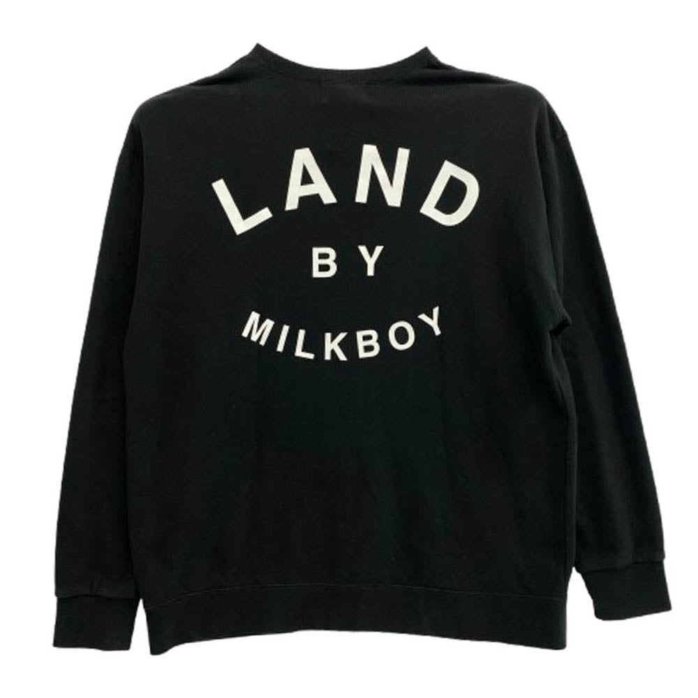 ランド バイ ミルクボーイ サガラワッペン スウェット ブラック系 サイズ不明【中古】