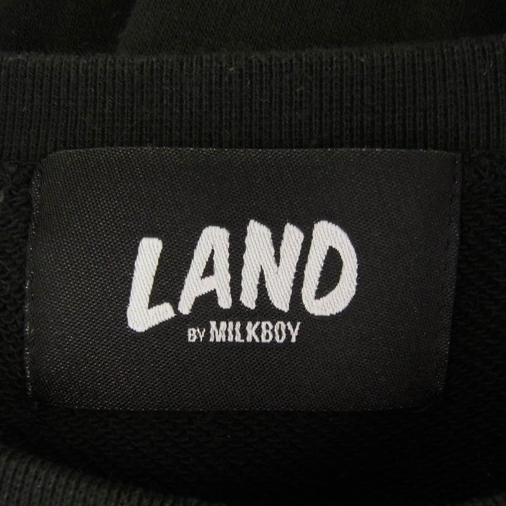 ランド バイ ミルクボーイ サガラワッペン スウェット ブラック系 サイズ不明【中古】