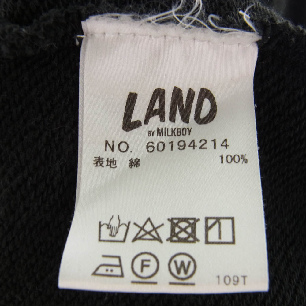 ランド バイ ミルクボーイ サガラワッペン スウェット ブラック系 サイズ不明【中古】