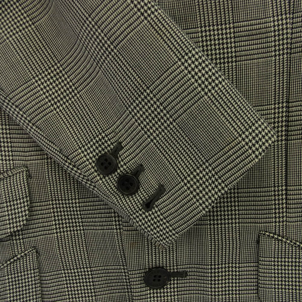 HYSTERIC GLAMOUR ヒステリックグラマー チェック柄 ウール 3B テーラード ジャケット グレー系 S【中古】