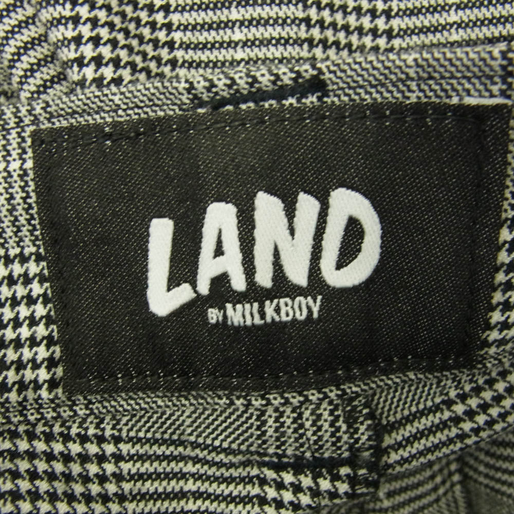 ランド バイ ミルクボーイ サイドライン チェック パンツ ブラック系 サイズ不明【中古】