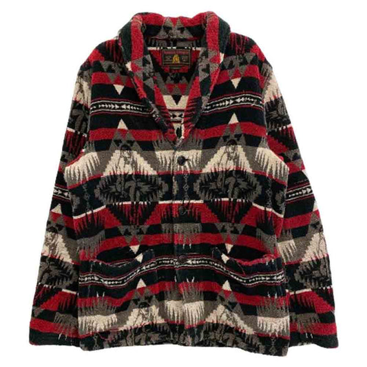 HYSTERIC GLAMOUR ヒステリックグラマー 0261AB08 SUNSET WOMAN総柄 ショールカラー パイル地 ガウン ジャケット マルチカラー系 M【中古】