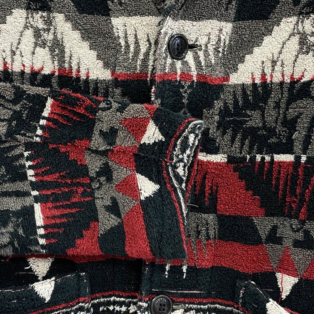 HYSTERIC GLAMOUR ヒステリックグラマー 0261AB08 SUNSET WOMAN総柄 ショールカラー パイル地 ガウン ジャケット マルチカラー系 M【中古】