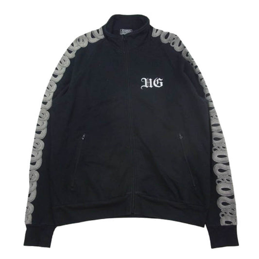 HYSTERIC GLAMOUR ヒステリックグラマー 22SS 02221CJ03 SNAKE LOOP スネーク ループ ロゴ刺繍 ジャケット ブラック系 L【中古】