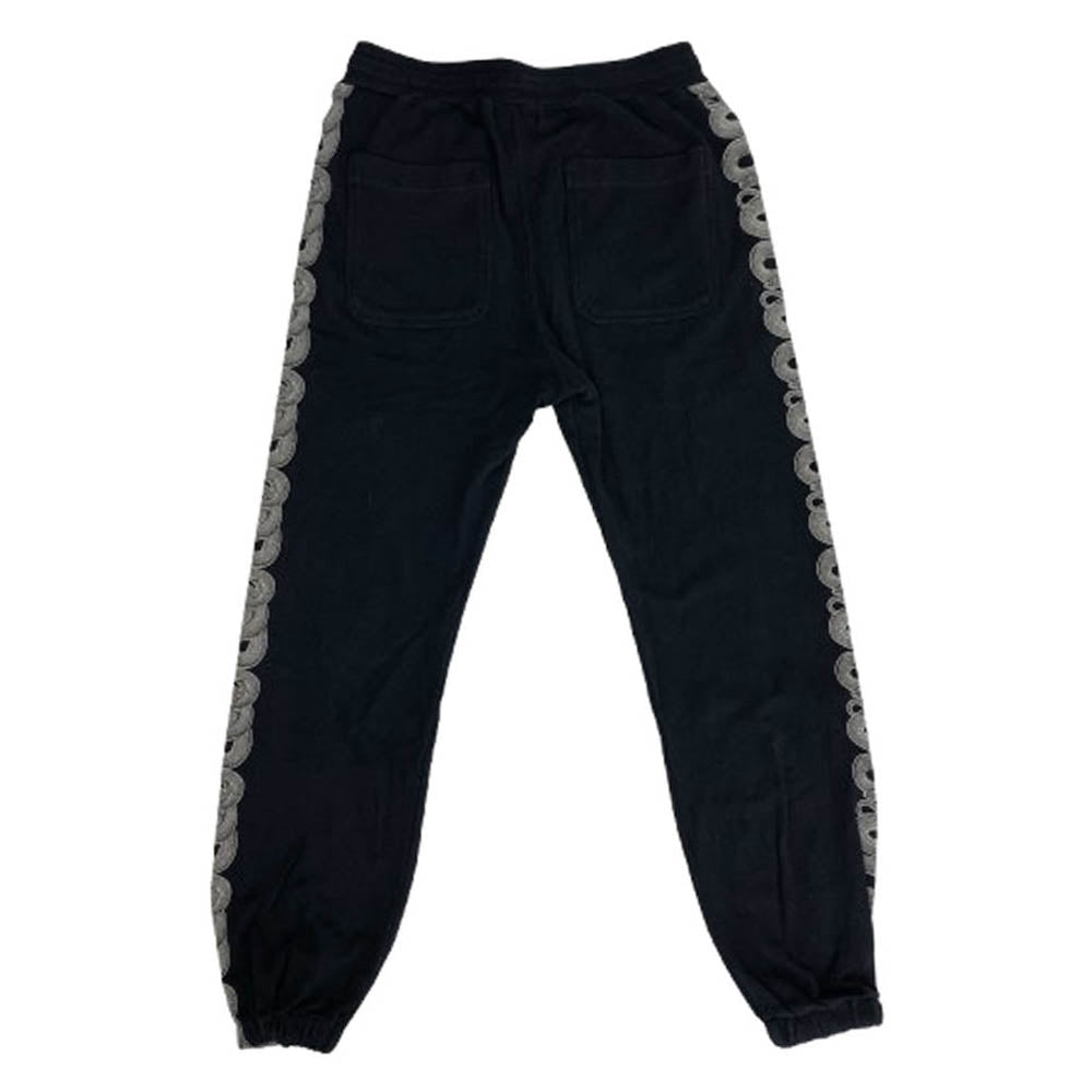 HYSTERIC GLAMOUR ヒステリックグラマー 22SS 02221CP08 SNAKE LOOP スネーク ループ ロゴ刺繍 スウェット パンツ ブラック系 M【中古】