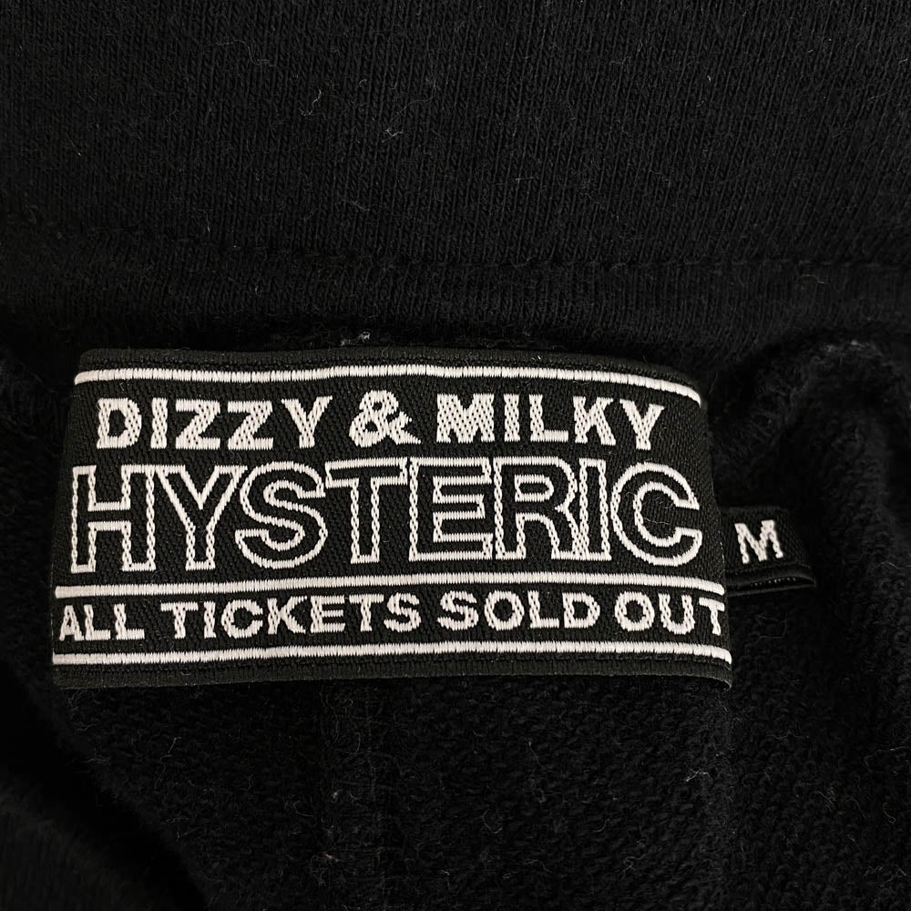 HYSTERIC GLAMOUR ヒステリックグラマー 22SS 02221CP08 SNAKE LOOP スネーク ループ ロゴ刺繍 スウェット パンツ ブラック系 M【中古】