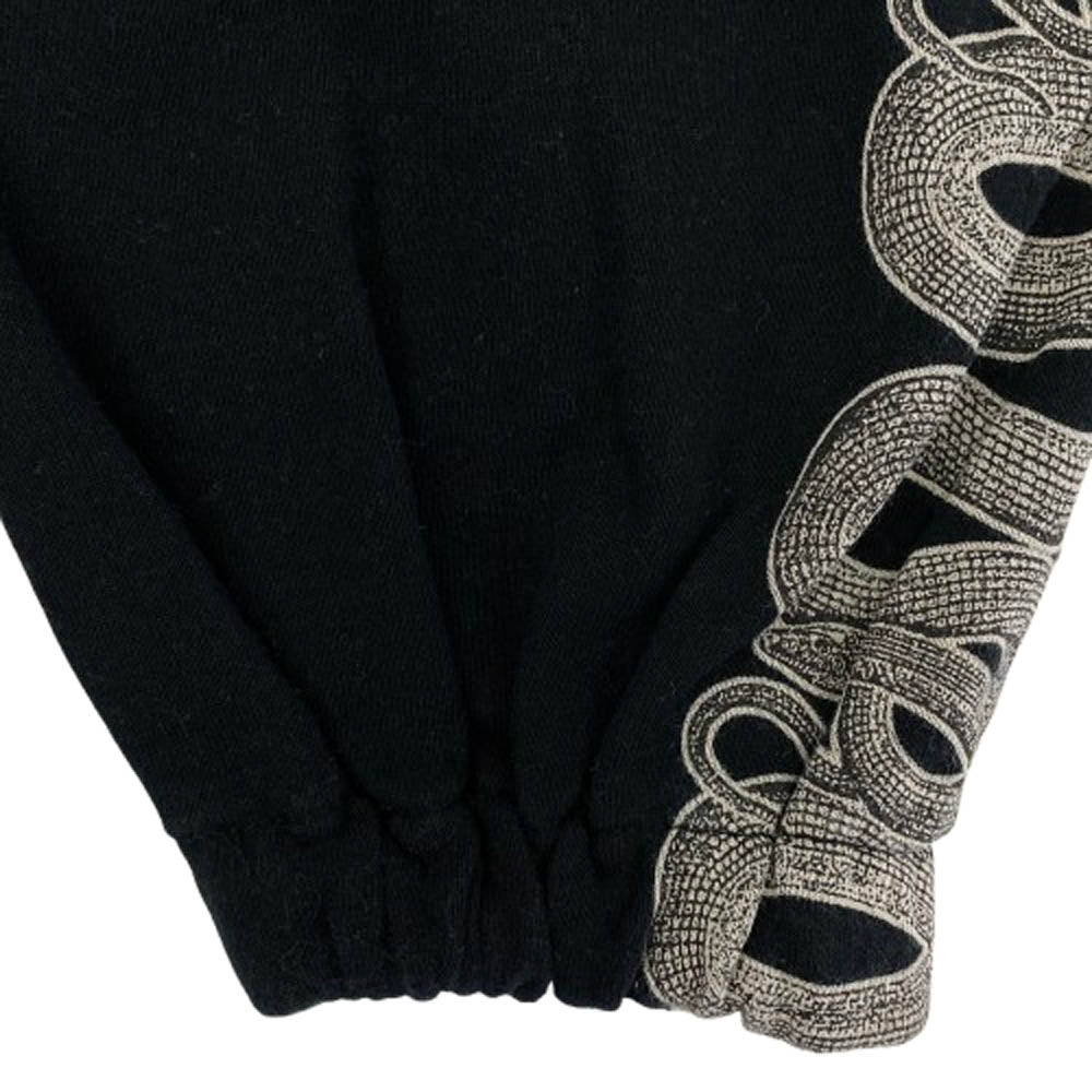 HYSTERIC GLAMOUR ヒステリックグラマー 22SS 02221CP08 SNAKE LOOP スネーク ループ ロゴ刺繍 スウェット パンツ ブラック系 M【中古】