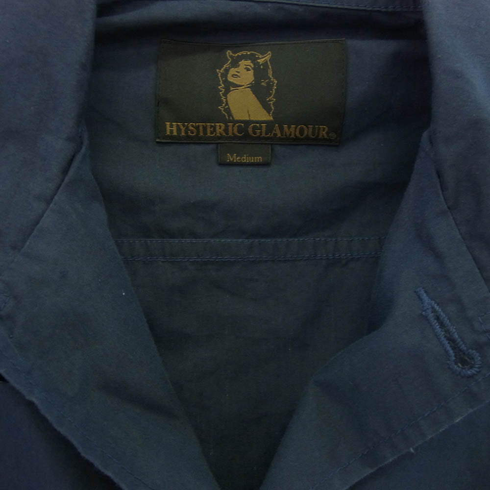 HYSTERIC GLAMOUR ヒステリックグラマー 20SS 02201AS01 TRIANGLE WOMAN ガールプリント オーバーサイズ オールインワン ツナギ つなぎ ネイビー系 M【中古】