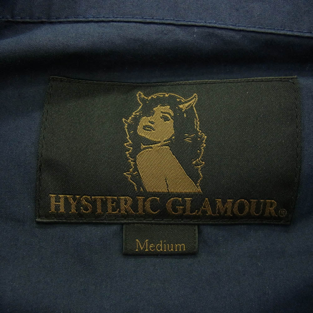HYSTERIC GLAMOUR ヒステリックグラマー 20SS 02201AS01 TRIANGLE WOMAN ガールプリント オーバーサイズ オールインワン ツナギ つなぎ ネイビー系 M【中古】