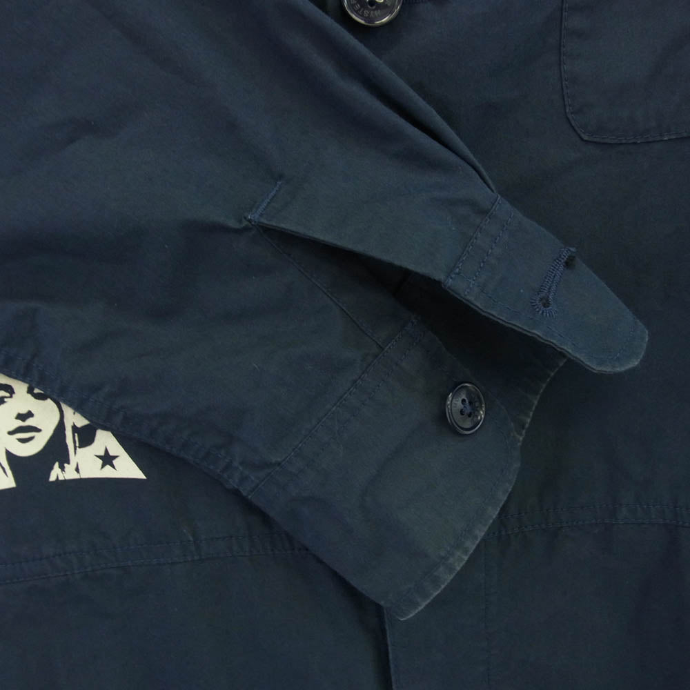 HYSTERIC GLAMOUR ヒステリックグラマー 20SS 02201AS01 TRIANGLE WOMAN ガールプリント オーバーサイズ オールインワン ツナギ つなぎ ネイビー系 M【中古】