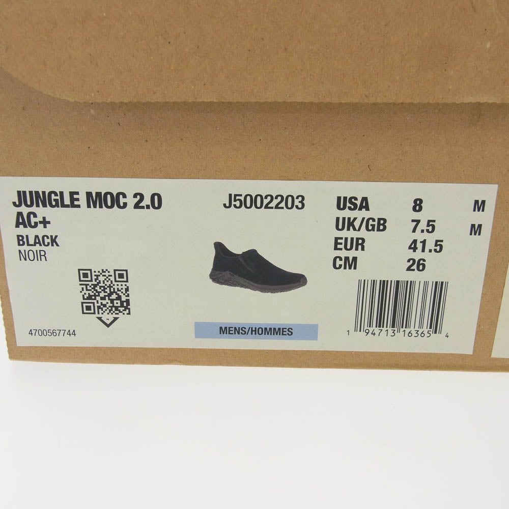 MERRELL メレル JUNGLE MOC 2.0 BLACK ジャングル モック シューズ ブラック系 8【中古】