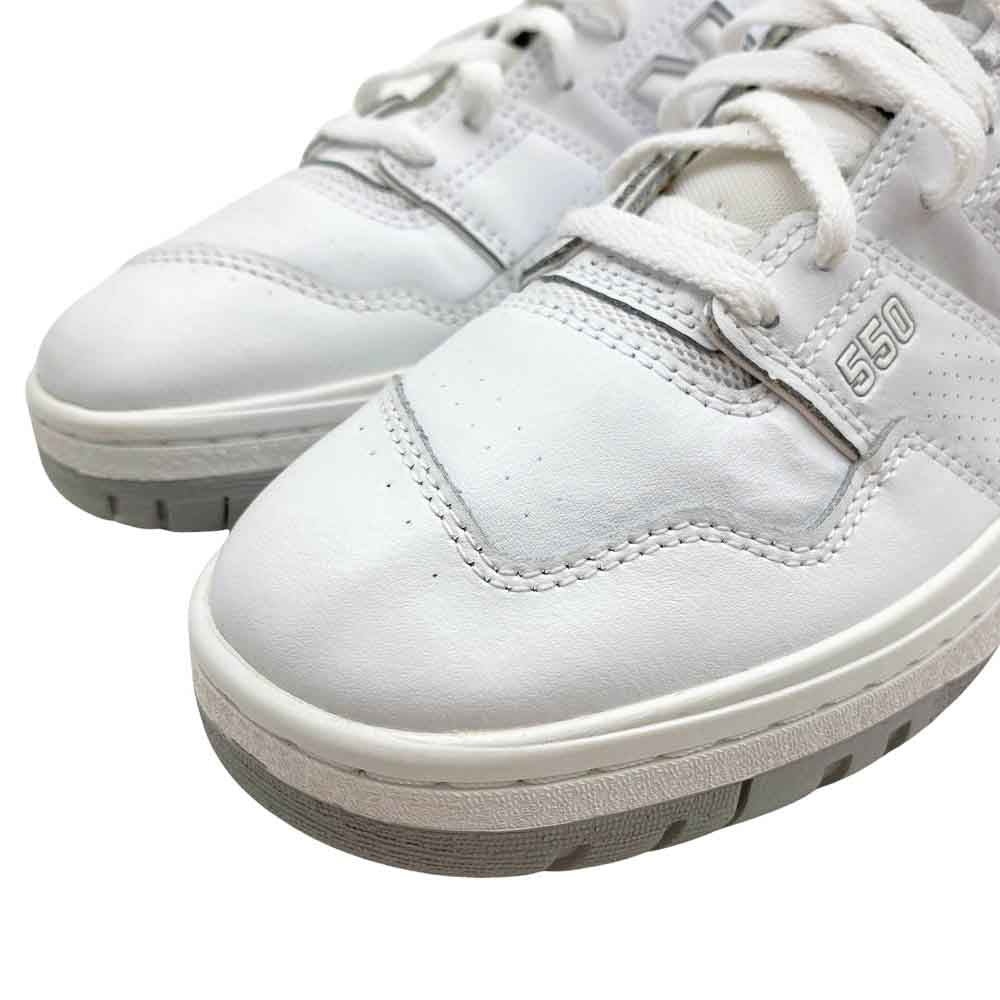NEW BALANCE ニューバランス BB550PB1 WHITE GRAY ホワイト グレー ローカット スニーカー ホワイト系 27cm【美品】【中古】