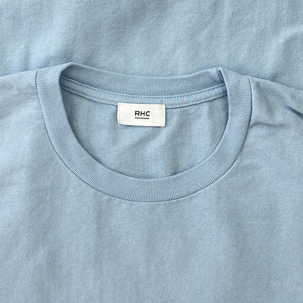 Ron Herman ロンハーマン 3520900202 RHC 胸ポケット クルーネック 半袖 Tシャツ ライトブルー系 S【中古】