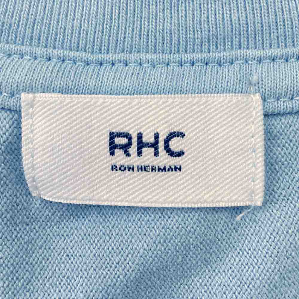 Ron Herman ロンハーマン 3520900202 RHC 胸ポケット クルーネック 半袖 Tシャツ ライトブルー系 S【中古】