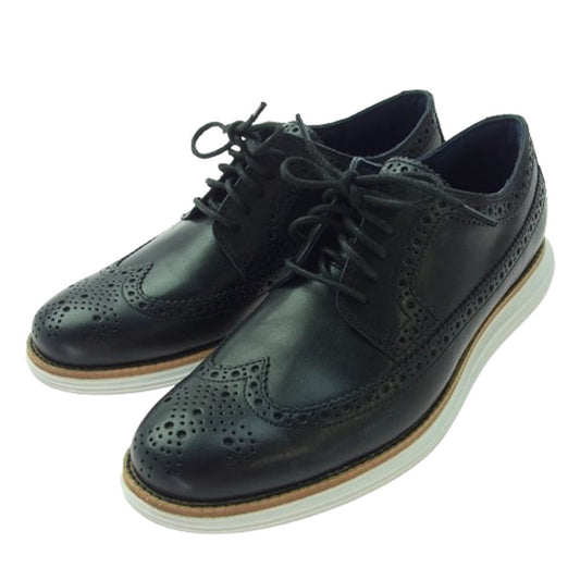 COLE HAAN コールハーン LUNARGRAND WING TIP 161 C12007 ルナグランド ウィングチップ シューズ ブラック系 7M【美品】【中古】