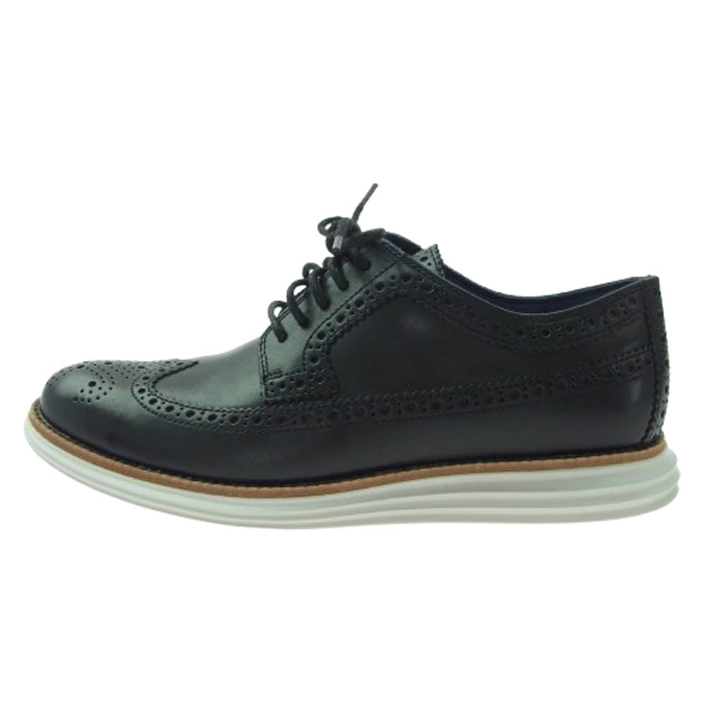 COLE HAAN コールハーン LUNARGRAND WING TIP 161 C12007 ルナグランド ウィングチップ シューズ ブラック系 7M【美品】【中古】